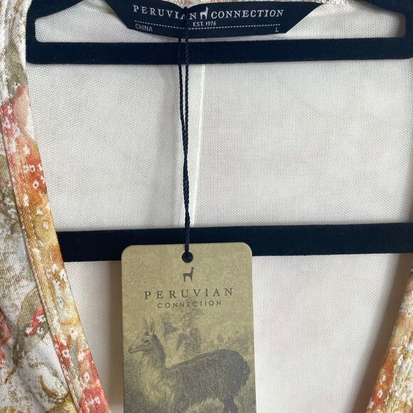 PERUVIAN CONNECTION PERSEPHONE DRESS SIZE large new with tags long sleeve jersey - Picture 3 of 5